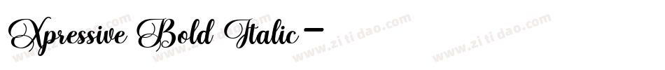 Xpressive Bold Italic字体转换